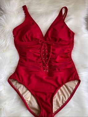INC Red Lace-Up One- Womens INC